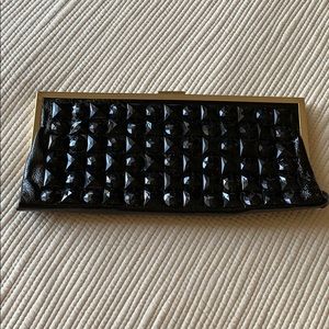 Hobo international black patent leather clutch